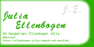 julia ellenbogen business card